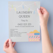 ランドリーアイロン掛けサービスのランドロマット チラシ (手)