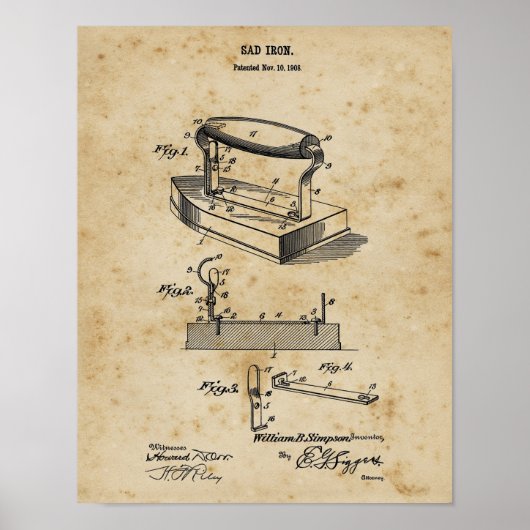 ランドリーウォールデコールウェア鉄青写真アート ポスター (正面)