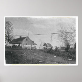 ランドリーオンクローザラインヴィンテージファームハウス ポスター
