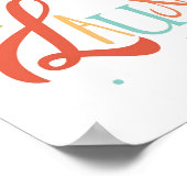 ランドリーカラフルルームタイポグラフィと水玉模様 ポスター (角)