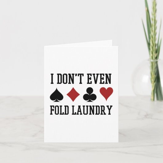 ランドリーカードを折りおもしろいトランプのポーカーする カード (正面)