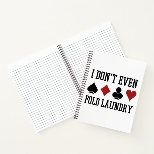 ランドリーカードを折りおもしろいトランプのポーカーする ノートブック (内部)
