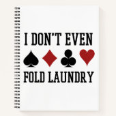ランドリーカードを折りおもしろいトランプのポーカーする ノートブック (正面)