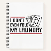 ランドリーカードを折りおもしろいトランプのポーカーする ノートブック (正面)