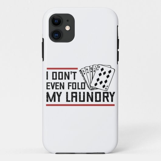 ランドリーカードを折りおもしろいトランプのポーカーする Case-Mate iPhoneケース (裏面)