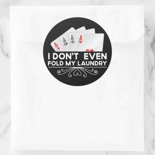 ランドリーカードゲーム愛好家ギフトも折らない ラウンドシール (バッグ)