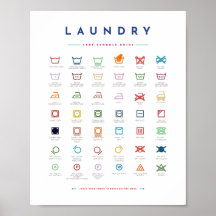ランドリーガイドシンボル気にパレットカラーポスター