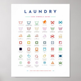 ランドリーガイドシンボル気にパレットカラーポスター ポスター