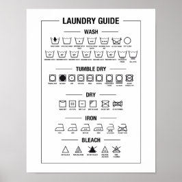 ランドリーガイド、テキスタイル気にシンボル ポスター