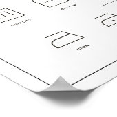 ランドリーガイド（白黒） ポスター (角)