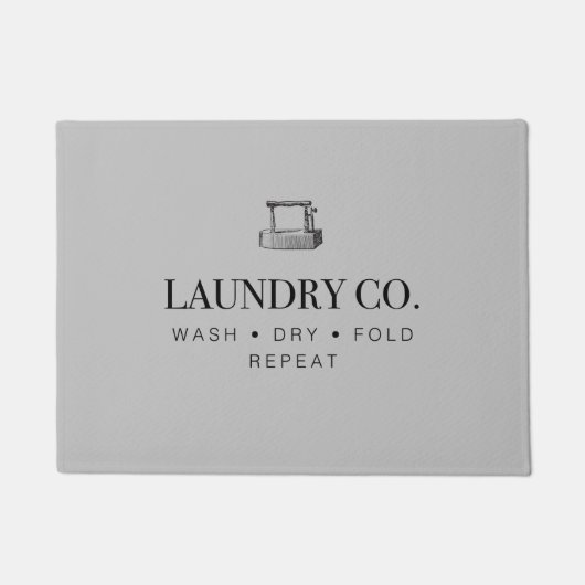 ランドリーコーウォッシュドライフォールドリピートフロアマット ドアマット (正面)