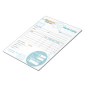 ランドリーサービスのランドリー注文の請求書型枠 ノートパッド (アングル)