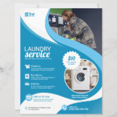 ランドリーサービスフライヤーテンプレート (正面)