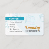 ランドリーサービスランドリーマットドライクリーナー 名刺 (正面)