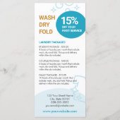 ランドリーサービス価格サービスメニューカード一覧 メニュー (裏面)