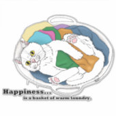 ランドリーデイキャット シール (正面)