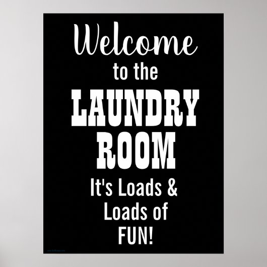 ランドリールームへようこそおもしろいポスター ポスター (正面)