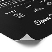 ランドリールームサイン、ユーティリティルームアートチョークスタイル ポスター (角)