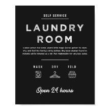 ランドリールームサイン、ユーティリティルームアートチョークスタイル