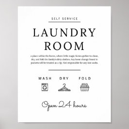 ランドリールームサイン、ユーティリティルームアート ポスター