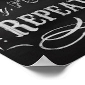 ランドリールームプリント、チョークアートプリントの黒板 ポスター (角)