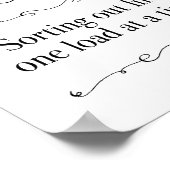 ランドリールーム一度に1つの負荷で寿命をソートおもしろい ポスター (角)