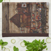 ランドリー付き住宅(シーバーグII)by Egon Schiele キッチンタオル (折り畳み)