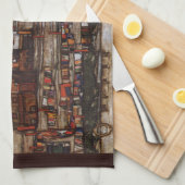 ランドリー付き住宅(シーバーグII)by Egon Schiele キッチンタオル (四つ折り)