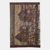 ランドリー付き住宅(シーバーグII)by Egon Schiele キッチンタオル (縦)