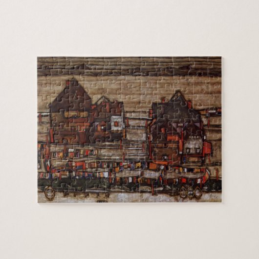 ランドリー付き住宅(シーバーグII)by Egon Schiele ジグソーパズル (横)