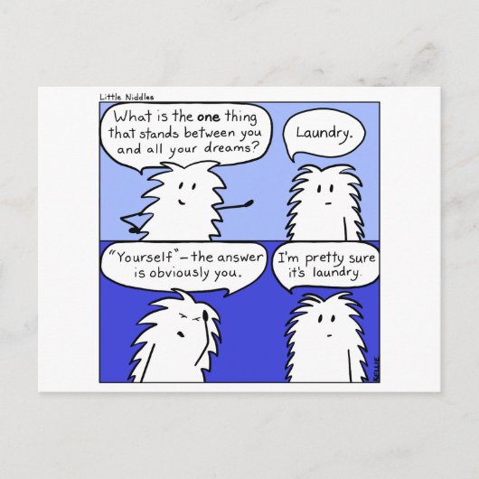 ランドリー小さな飾り葉書 ポストカード (正面)