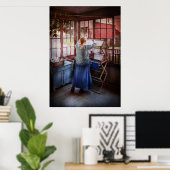 ランドリー恋しく思ズ- Lady Blue ポスター (ホームオフィス)