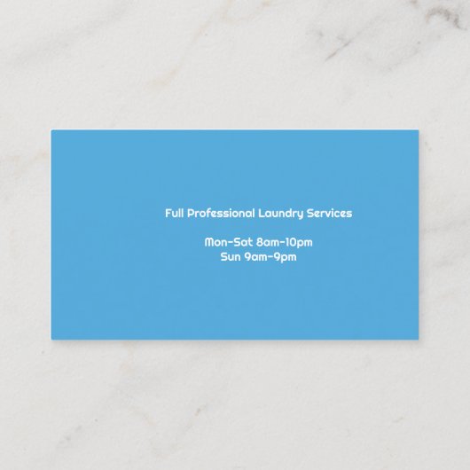 ランドリー用洗濯機付き名刺 名刺 (裏面)