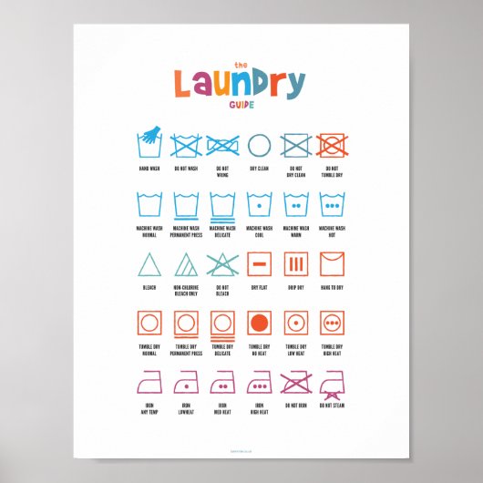 ランドリー記号ガイド ポスター (正面)