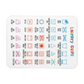 ランドリー記号ガイド マグネット (横)