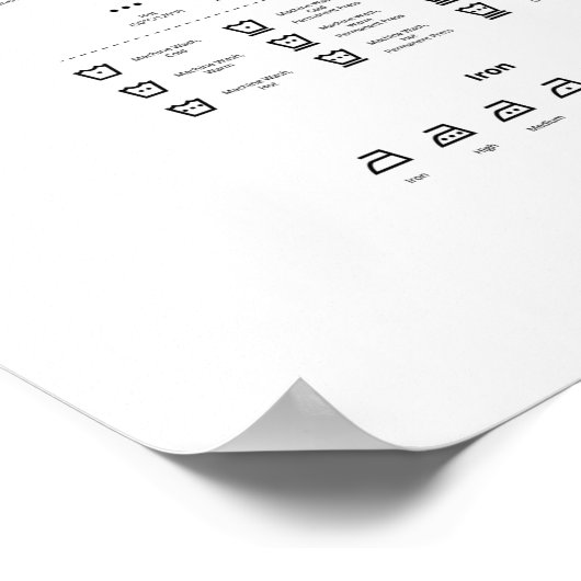 ランドリー記号 ポスター (角)