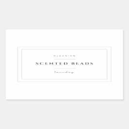ランドリー香り付きビーズラベルシール 長方形シール
