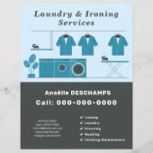 ランドリー&アイロン掛けサービスフライヤー チラシ (正面)