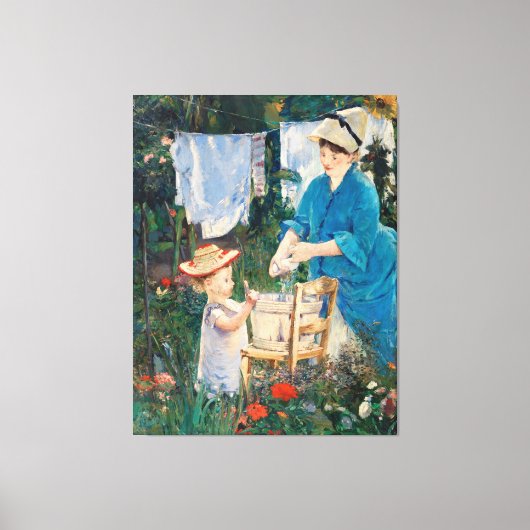 ランドリー・デイ、有名絵を描な キャンバスプリント (正面)