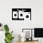 ランドリー – ハウスルール – SRF ポスター (ホームオフィス)