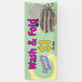 ランドリー・フォールド・バナー 横断幕 (縦)