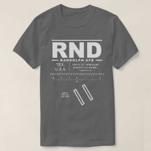 ランドルフ空軍基地 RND Tシャツ (デザイン正面)
