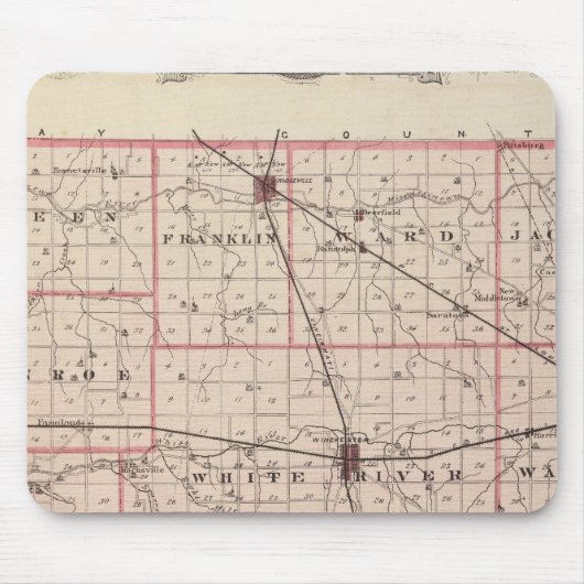 ランドルフ郡の地図 マウスパッド (正面)