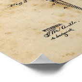 ランドロマットデコール服ハンガー青写真ウォールアート ポスター (角)