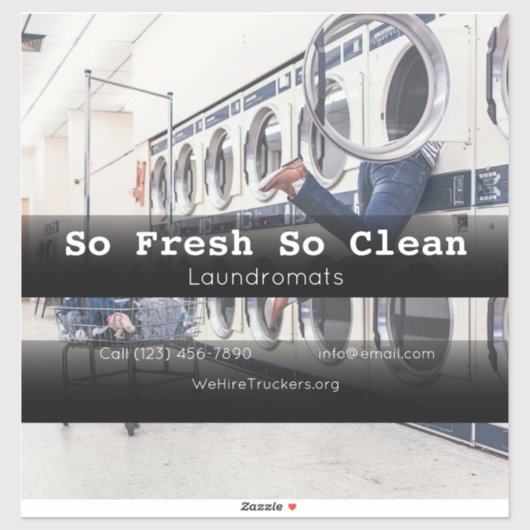 ランドロマット会社の車両広告事業 シール (シート)