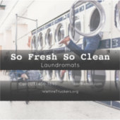 ランドロマット会社の車両広告事業 シール (正面)