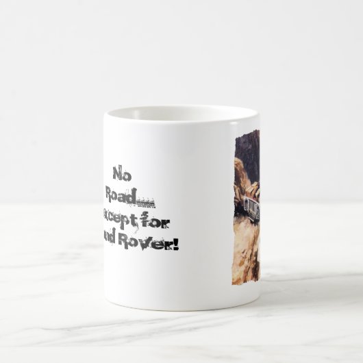 ランドローバーのマグを除く道無し コーヒーマグカップ (中央)