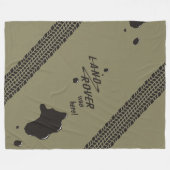 ランドローバーはここにありました! フリースブランケット (正面(横))