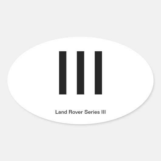 ランドローバーシリーズIIIオーバル 楕円形シール (正面)