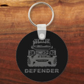 ランドローバーディフェンダークラシックヴィンテージハイキングダック キーホルダー (正面)